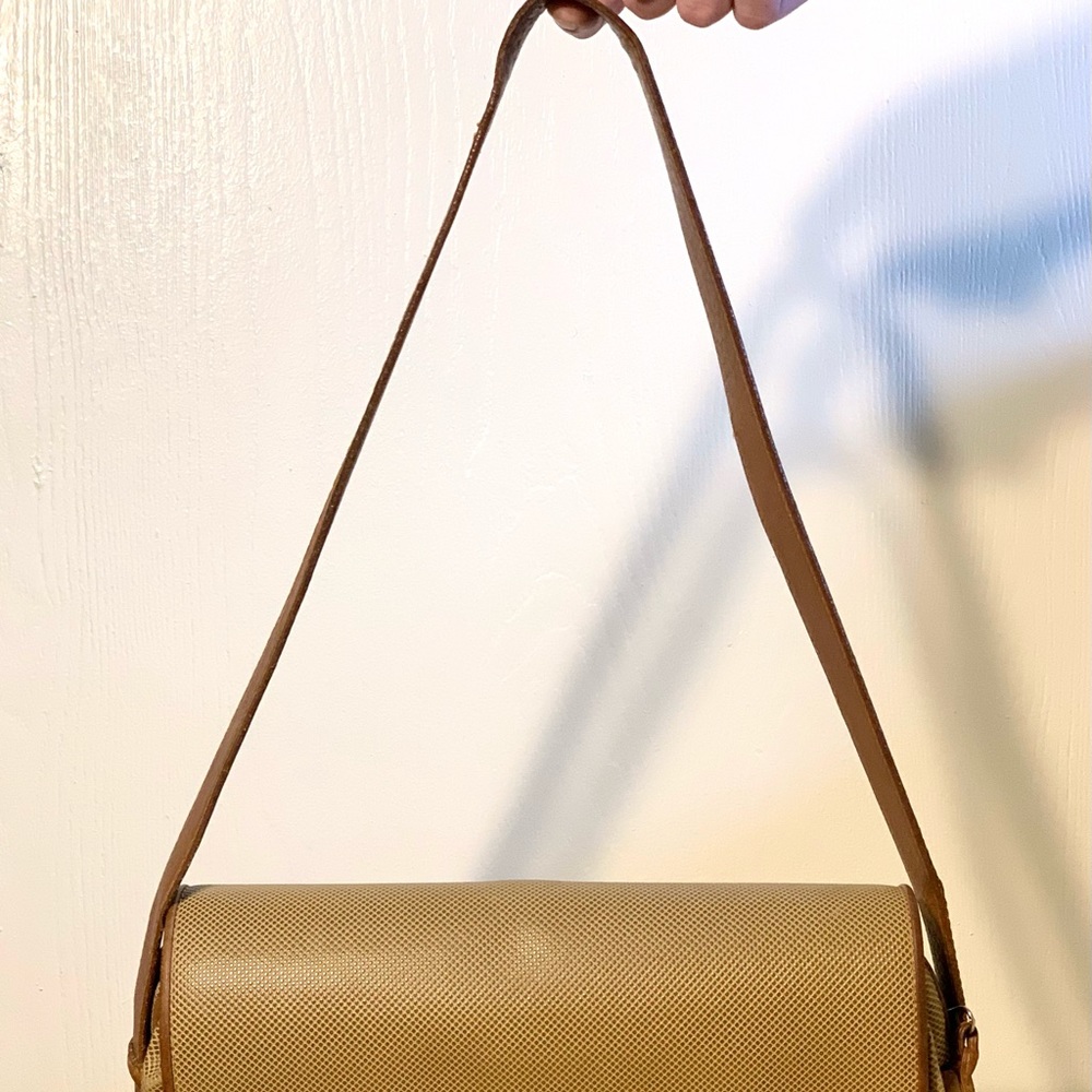 Bottega Marco Polo Leather Shoulder Bag Tan Gem